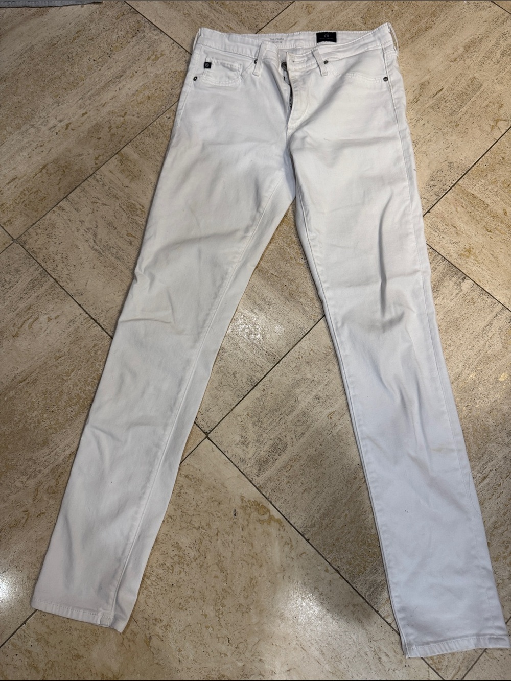 Ag Adriano Goldschmmied White Skinny Jeans
